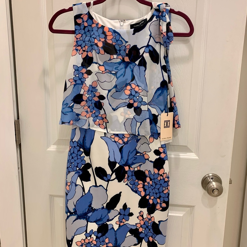 Ivanka Trump Floral Fitted Dress